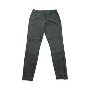 Polo Ralph Lauren Women's‎ Gray Ponte Leggings Pants Zipper Ankle Elastic Waist